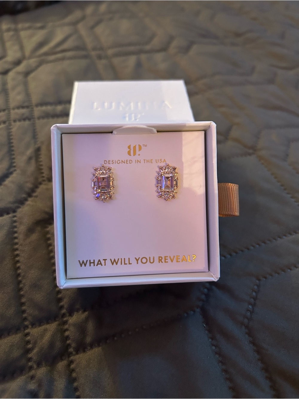 Bomb Party | Lumina | Rose Gold | Stud Earrings | NIB